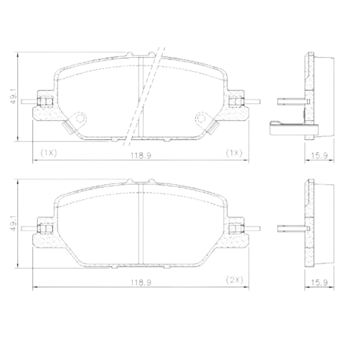 Pastilha Freio Honda Cr-v Touring 01/2019 Ate 12/2025 Eixo Traseiro Fras-le Pd-1671-cmaxx