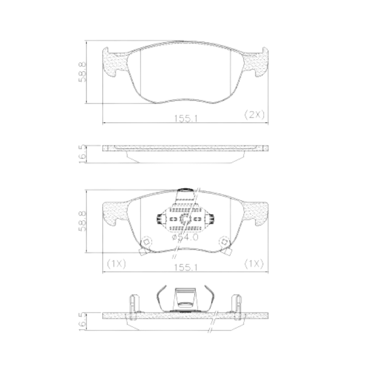 Pastilha Freio Honda Civic 2.0 16v Ex Flex One 01/2020 Ate 12/2021 Dianteira Sistema Ate, Ceramica Fras-le Pd-2207-cmaxx