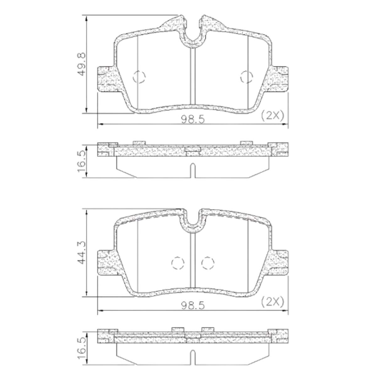 Pastilha Freio Bmw Serie 3 2.0 16v 320i Gp Flex 01/2022 Ate 12/2025 Eixo Traseiro Fras-le Pd-2368-cmaxx