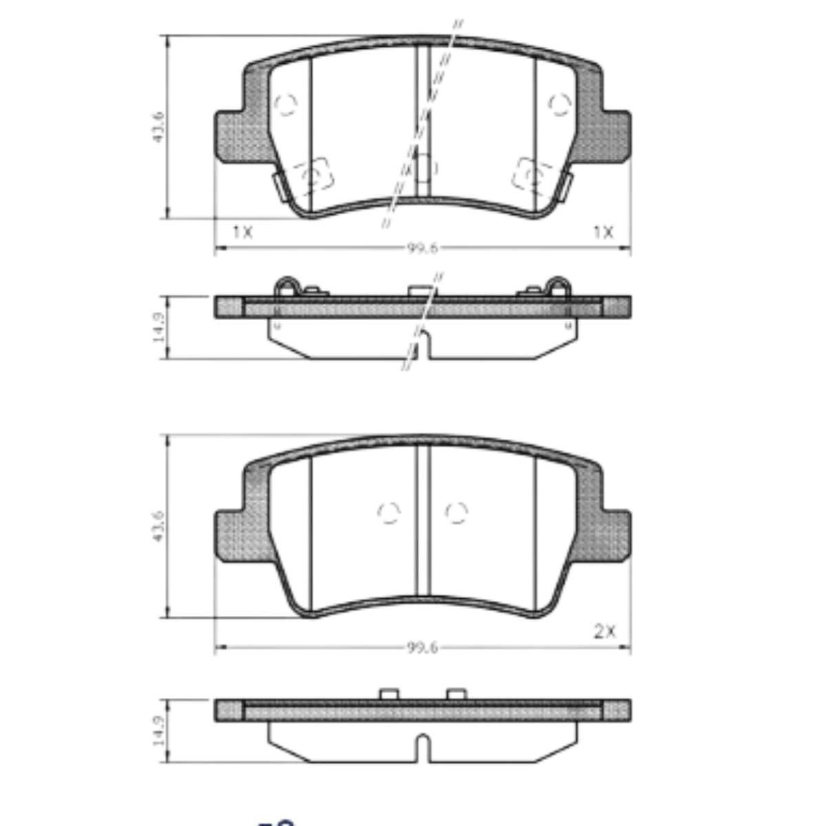 Pastilha Freio Kia Niro 1.6 Prestige 01/2023 Ate 12/2025 Eixo Traseiro Fras-le Pd-2382