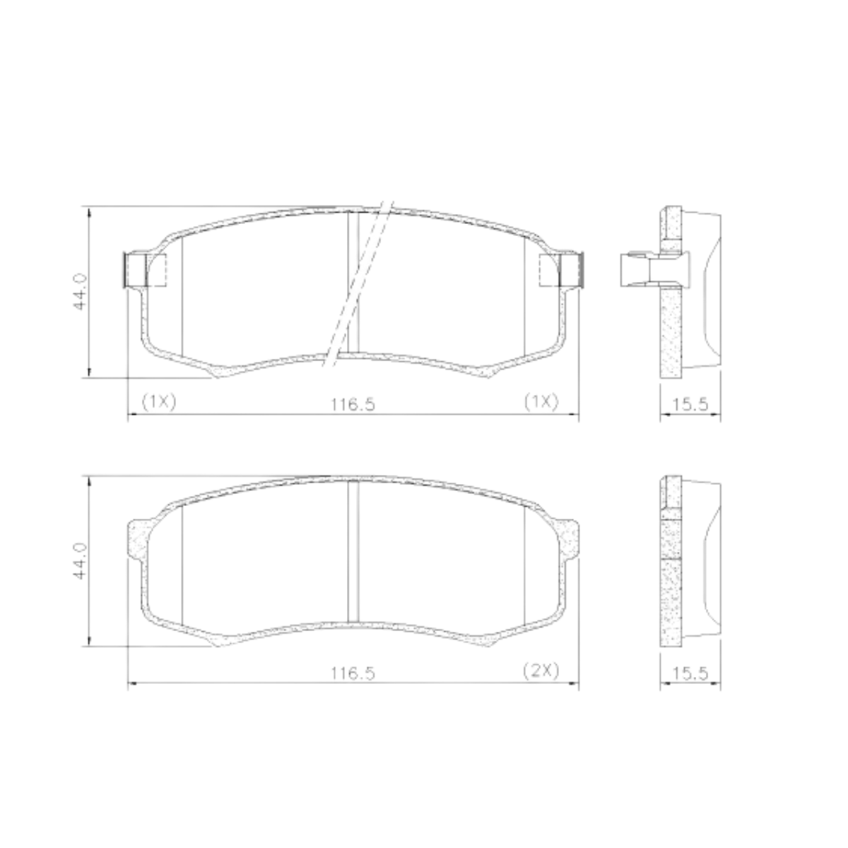 Pastilha Freio Mitsubishi Pajero 3.2 16v Full Diesel 5 Portas 2014 Ate 2020 Traseira, Ceramica Fras-le Pd-695-cmaxx
