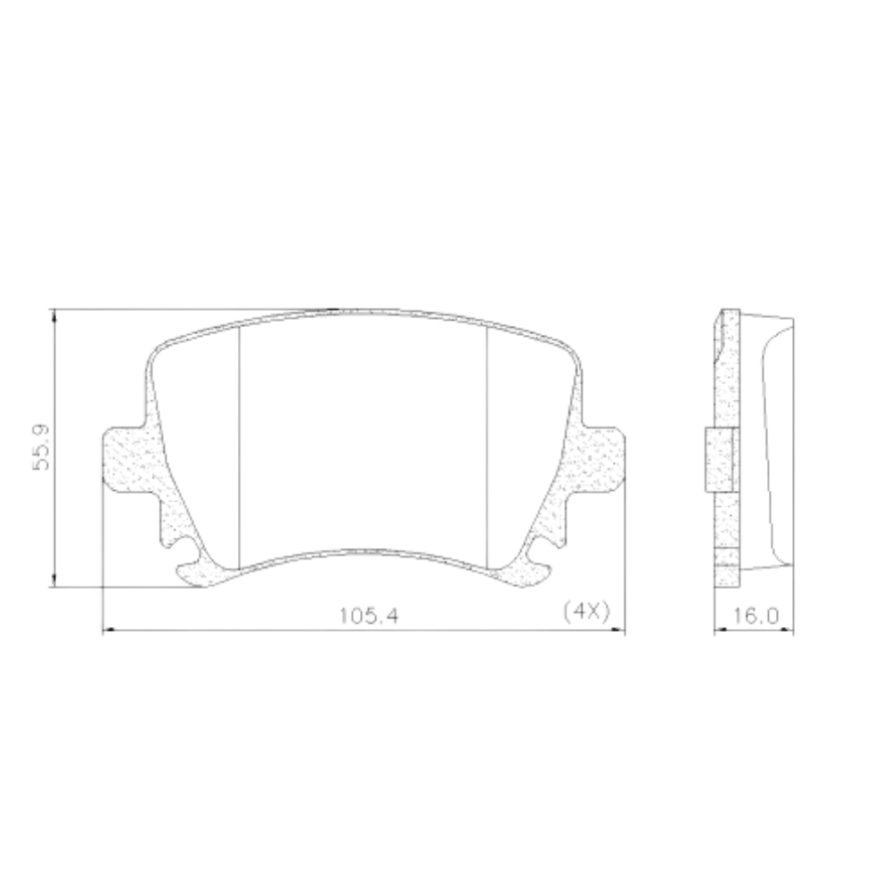 Pastilha Freio Audi Tt Rs 2.5 20v Comfortline 2013 Ate 2015 Traseira Sistema Lucas Fras-le Pd/1030