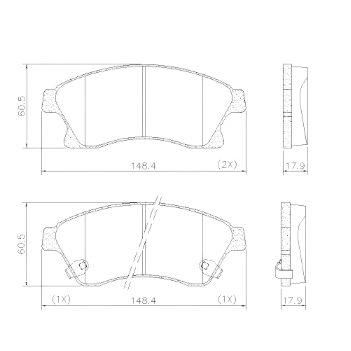 Pastilha Freio Gm Cruze 1.8 16v Lt 2011 Ate 2016 Dianteira Sistema Bosch Fras-le Pd/1101