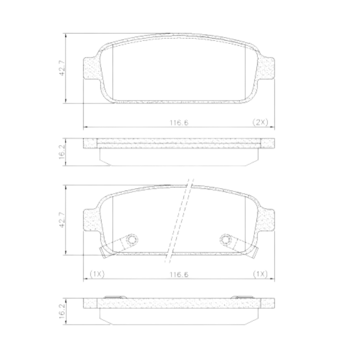 Pastilha Freio Gm Cruze 1.8 16v Lt 2011 Ate 2016 Traseira Sistema Bosch Fras-le Pd/1102