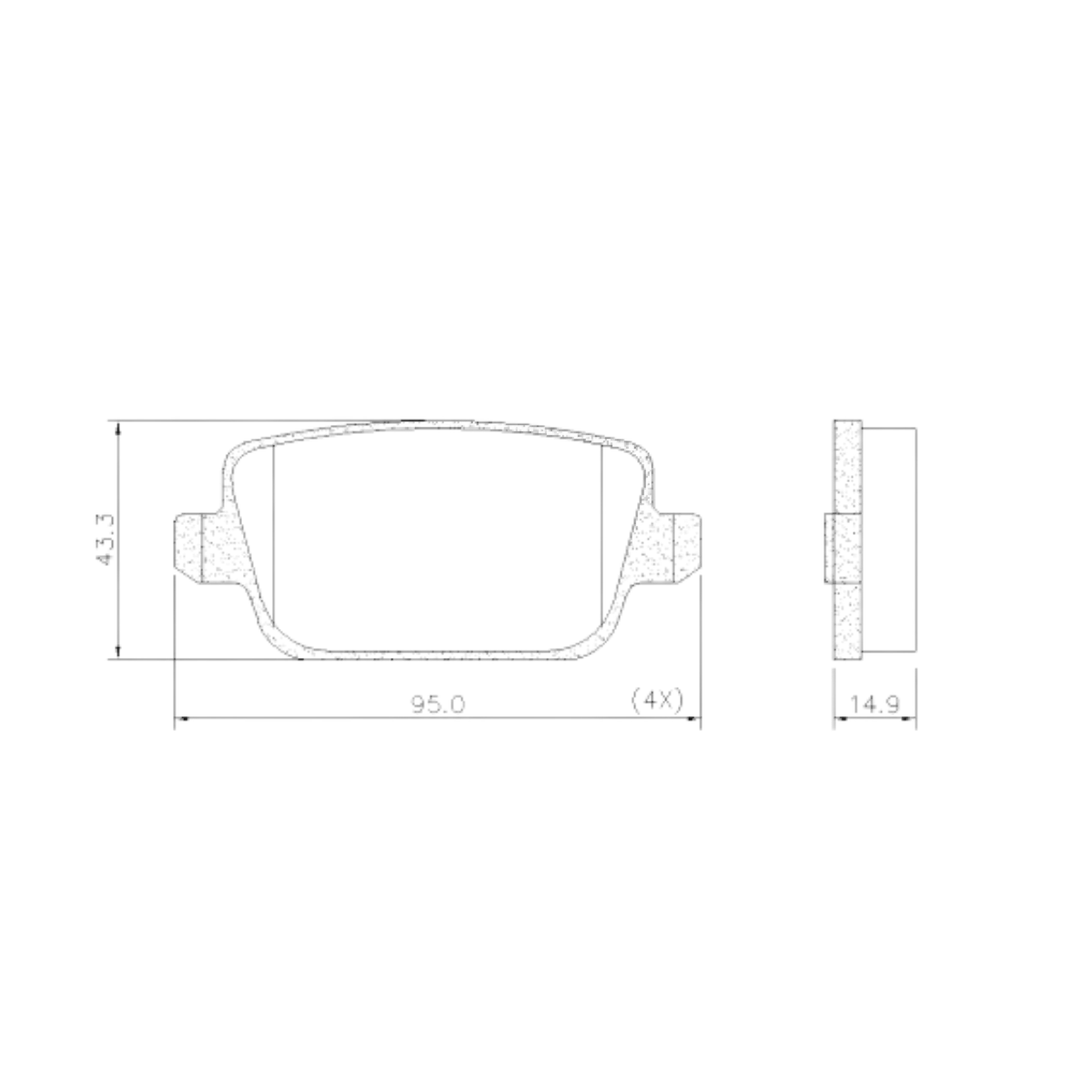 Pastilha Freio Land Rover Freelander 2.0 16v 4x4 10/2006 Ate 01/2010 Traseira Sistema Lucas Fras-le Pd/1332