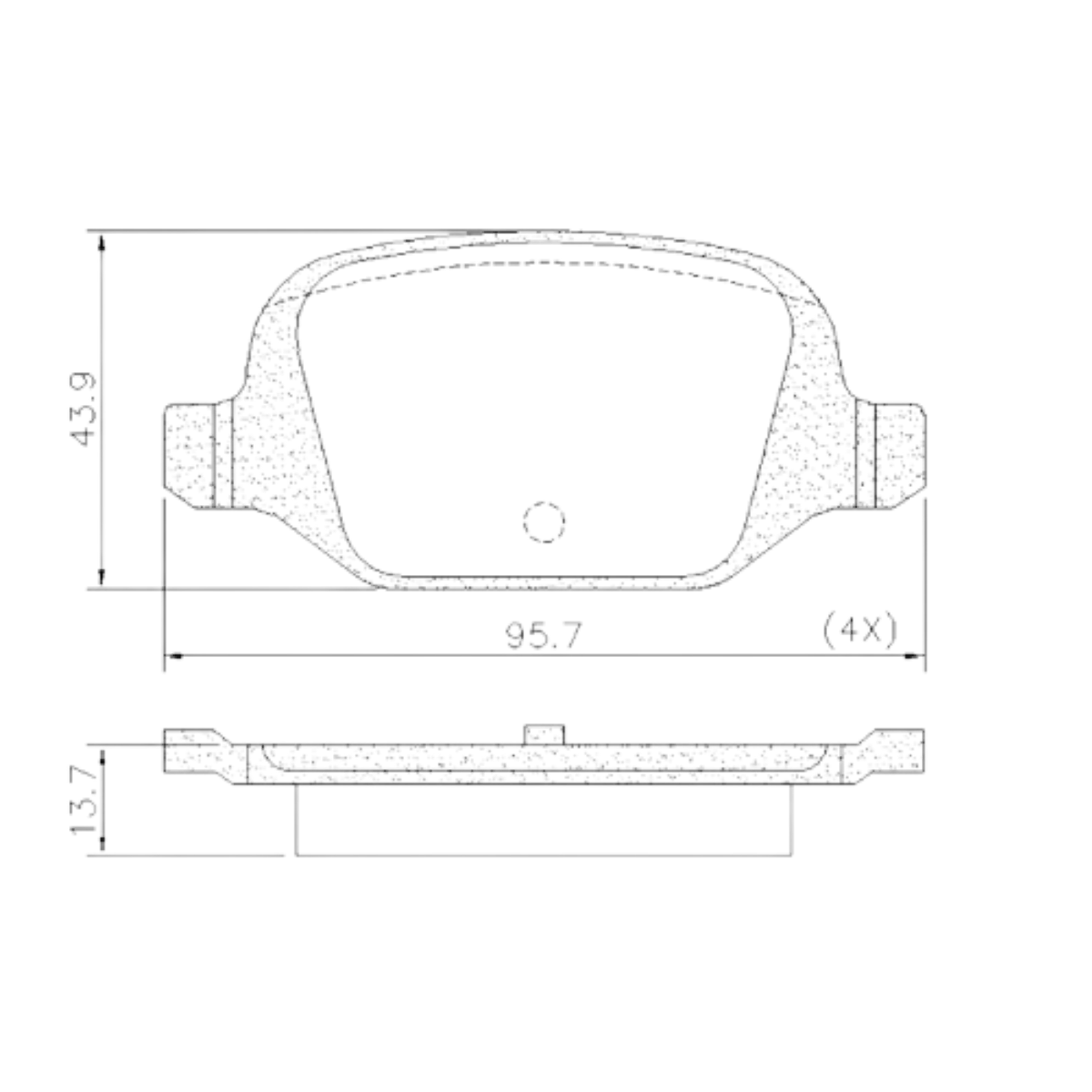 Pastilha Freio Fiat 500 1.4 16v Abarth Turbo 01/2014 Ate 01/2015 Eixo Traseiro Fras-le Pd/1416