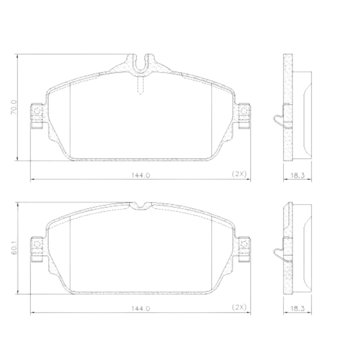 Pastilha Freio Mercedes-benz C180 1.6 16v Exclusive 2014 Ate 2023 Dianteira Sistema Trw Fras-le Pd/2197