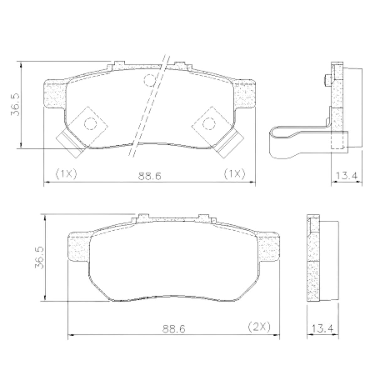 Pastilha Freio Honda Civic 1.5 16v Dx 01/1991 Ate 01/1995 Traseira Fras-le Pd/398