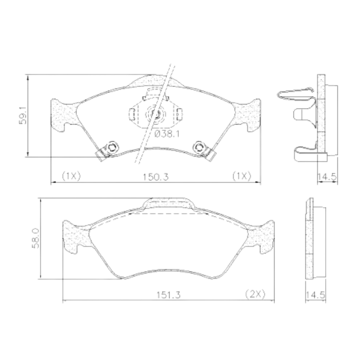 Pastilha Freio Honda Fit 1.5 16v Ex 2005 Ate 2014 Dianteira Sistema Akebono Fras-le Pd/503