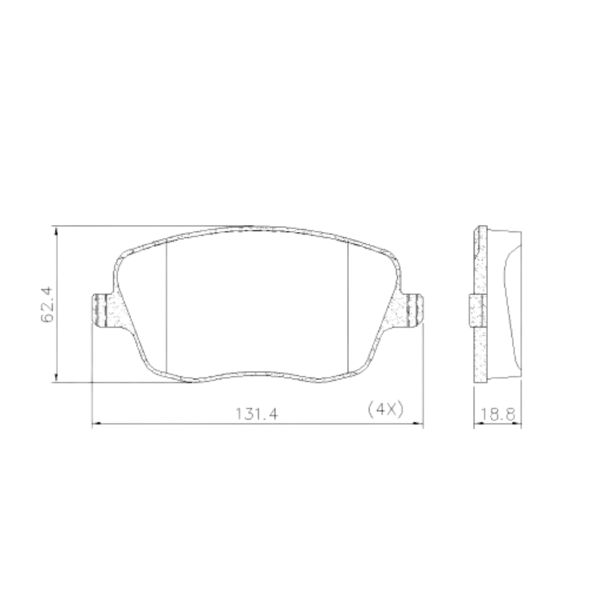 Pastilha Freio Vw Polo 2.0 8v Comfortline 01/2002 Ate 01/2006 Dianteira Sistema Girling Fras-le Pd/520