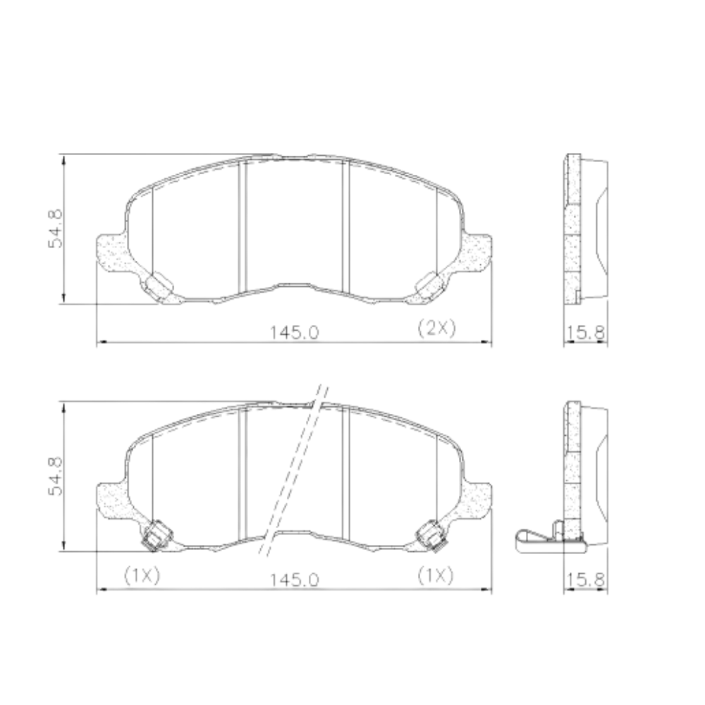 Pastilha Freio Mitsubishi Outlander 2.0 16v 2014 Ate 2018 Dianteira Sistema Akebono Fras-le Pd/631