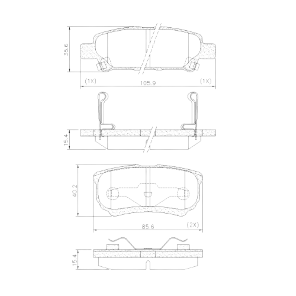 Pastilha Freio Mitsubishi Lancer 2.0 16v Gt Awd 2013 Ate 2015 Traseira Sistema Akebono Fras-le Pd/723