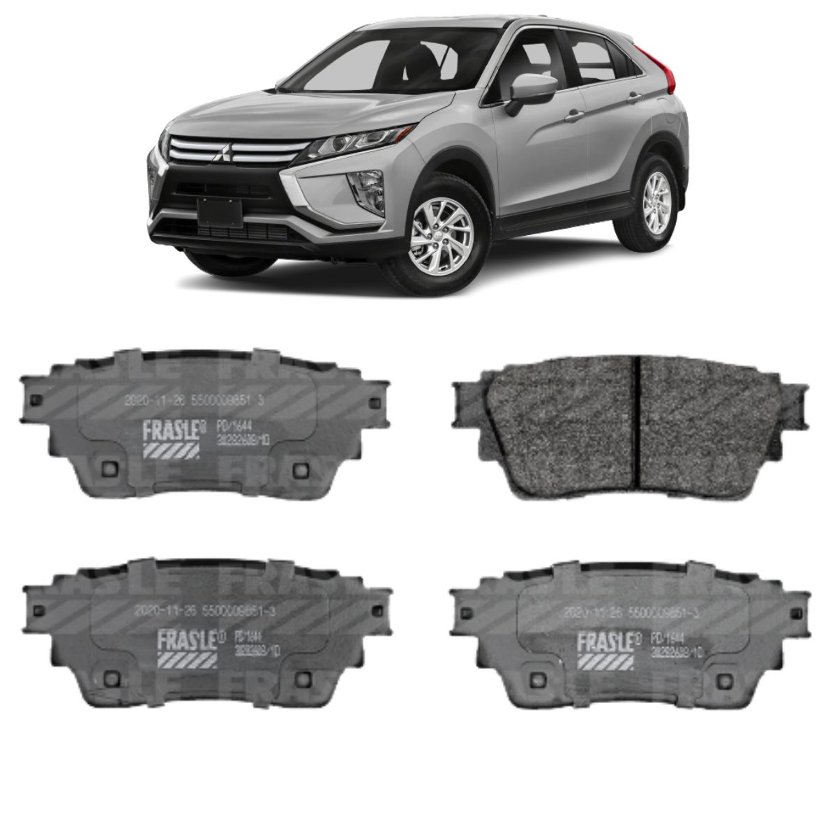 Pastilha Freio Mitsubishi Eclipse Cross 1.5 16v Hpes Turbo 4x4 01/2018 Ate 12/2024 Traseira Fras-le Pd/1644