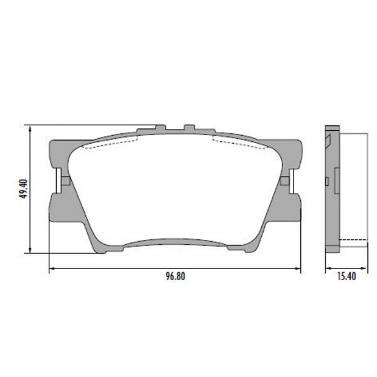 Pastilha Freio Toyota Rav-4 2.5 4wd At. 01/2013 Ate 12/2015 Traseiro. Sistema Akebono. Antirruido Fras-le Pd/753