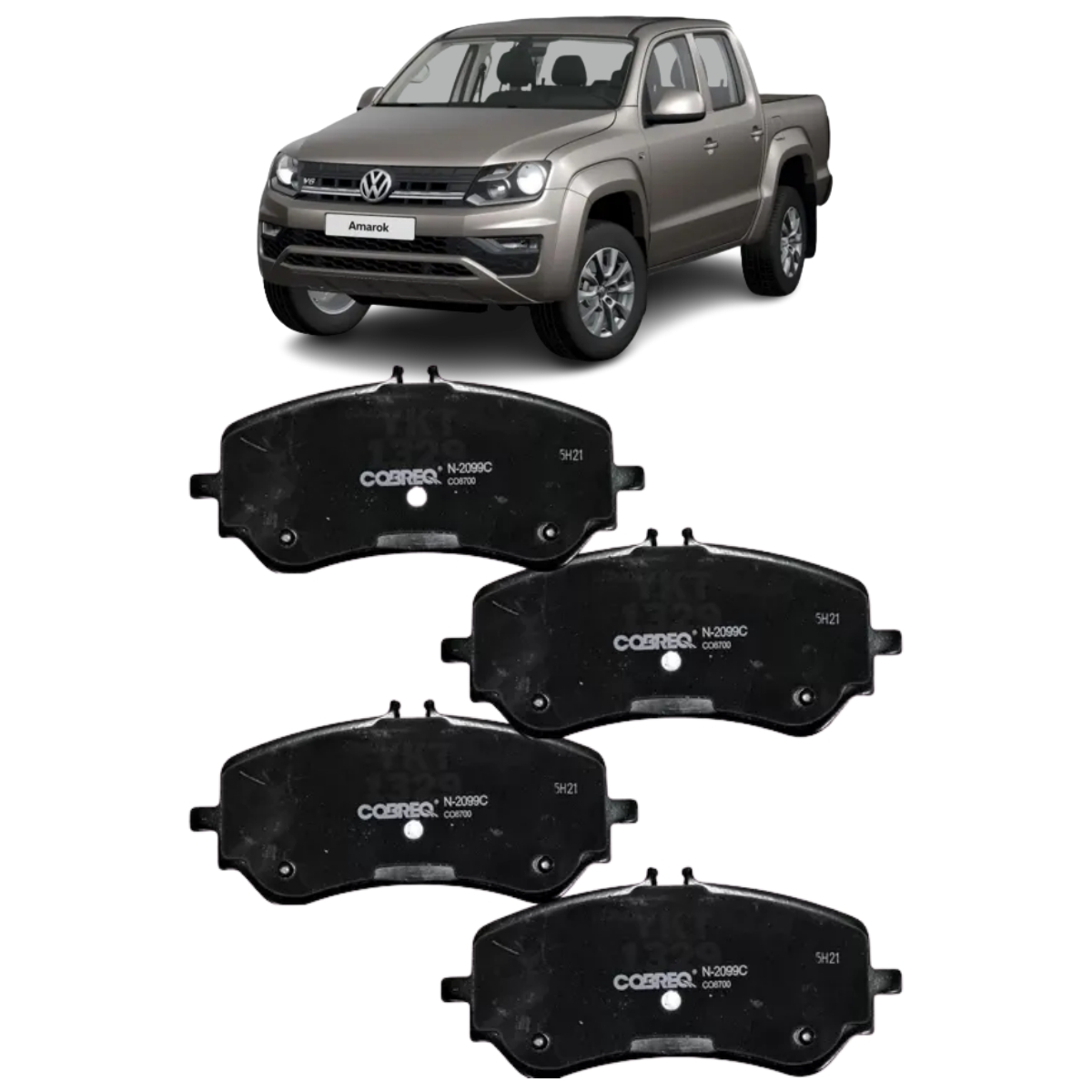 Pastilha Freio Vw Amarok 3.0 Highline A Partir De 2018 Traseira Cobreq N-2099c Ceramic