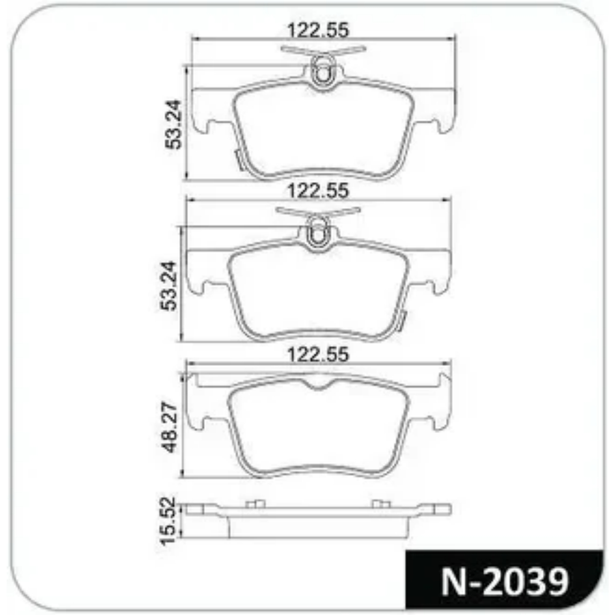 Pastilha Freio Honda Civic 2.0 16v Ex 01/2016 Ate 12/2021 Cobreq N-2039