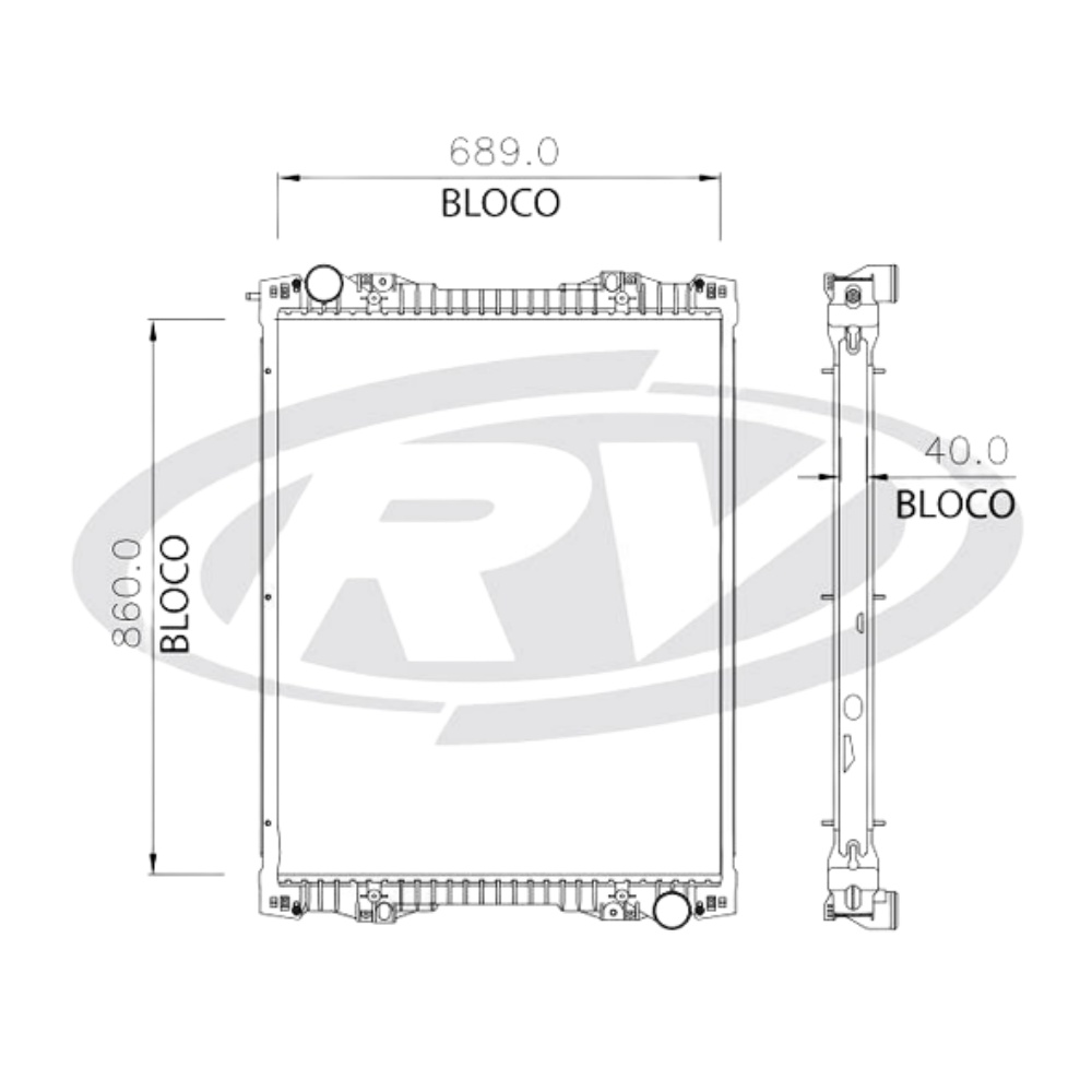 Radiador Bmw Serie 5 Linha P 01/2008 Ate 12/2018 Caminhao Visconde 12047