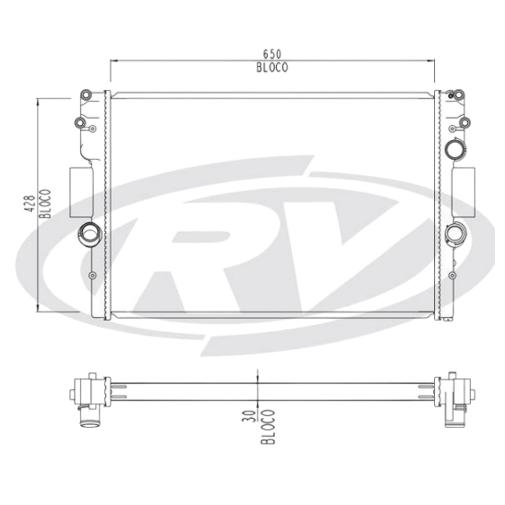 Radiador Iveco Daily Diesel 01/2008 Ate 12/2012 Transmissao Manual Visconde 12311