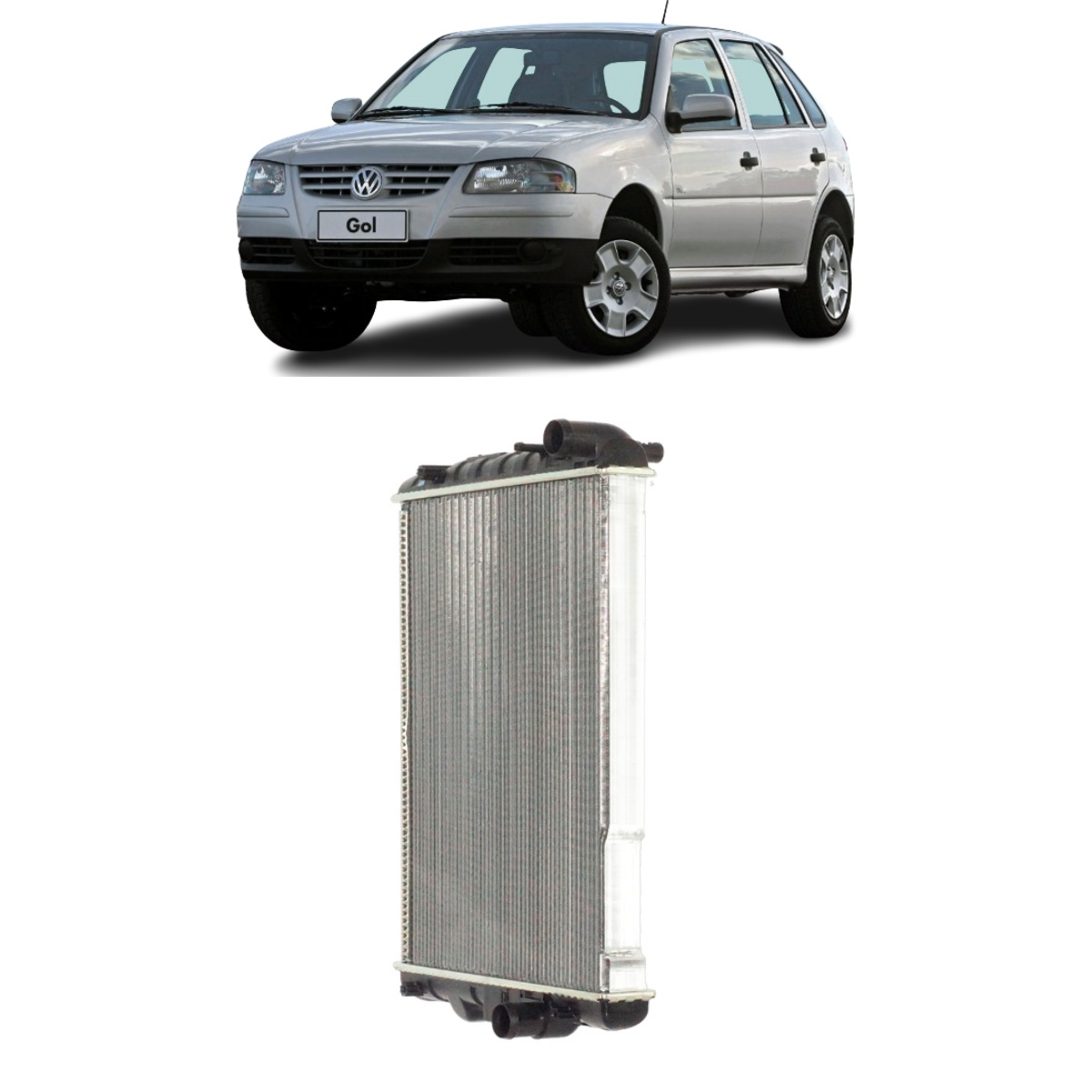 Radiador Vw Gol 1.0 8v 1997 Ate 2008 Com Ar Condicionado Visconde 12509