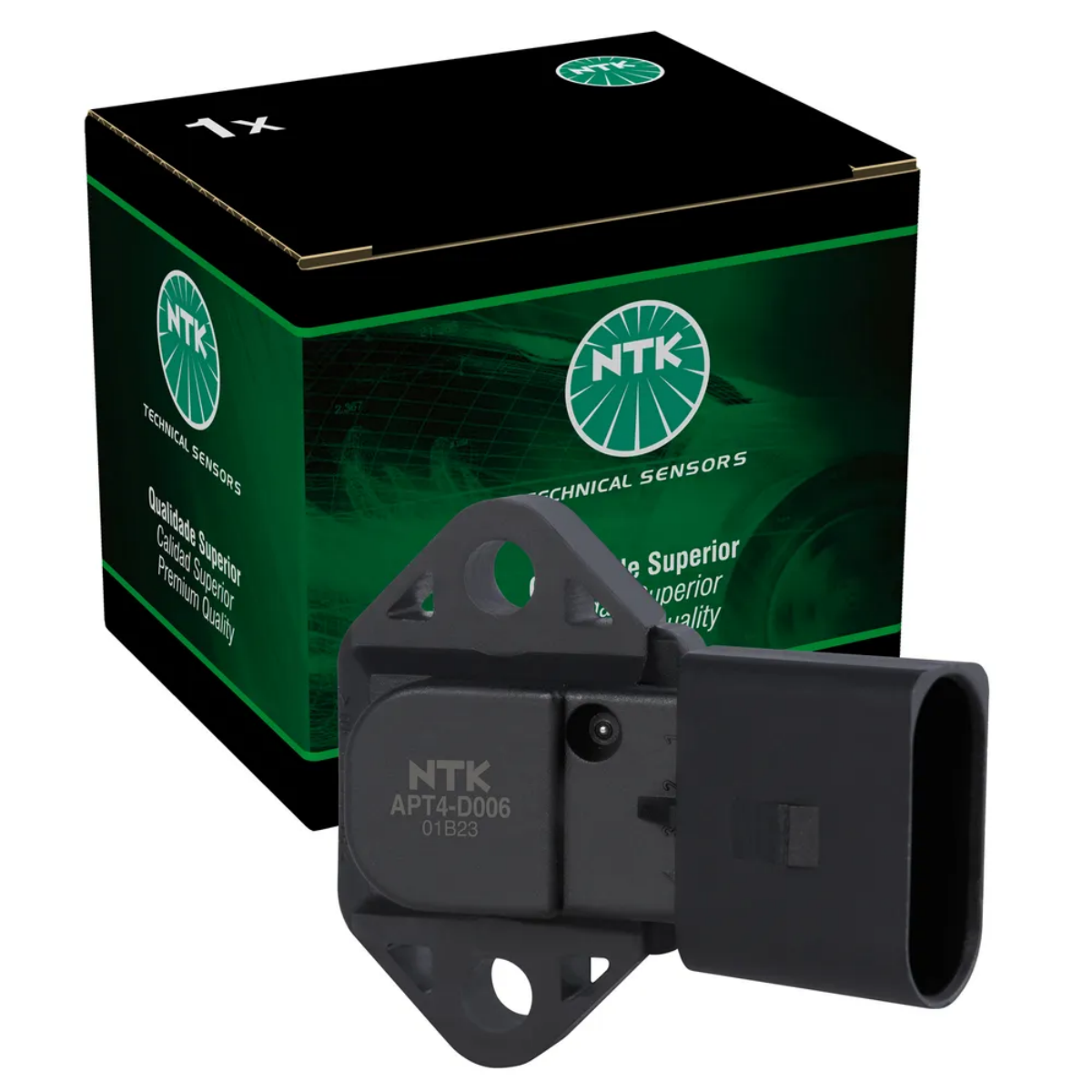 Sensor Pressao Vw Gol 1.0 8v Mi 01/1998 Ate 2001 Map Ngk Apt4-d006